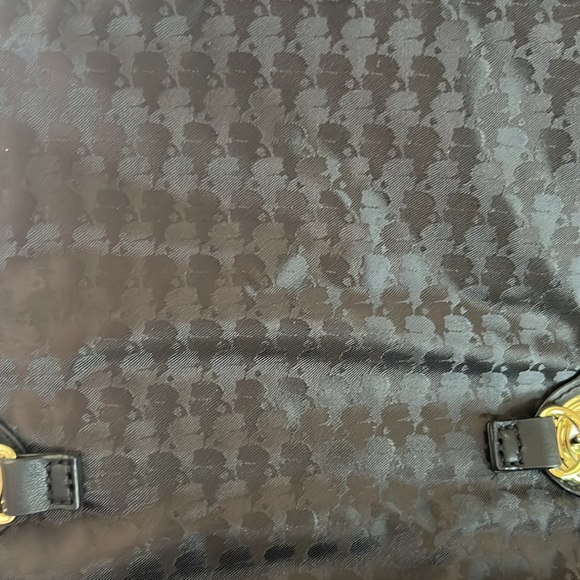 Karl Lagerfeld Bags Karl Lagerfeld Paris Lara Quilted Leather Shoulder Bag In Black Gold